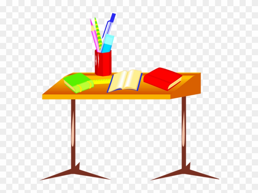 Desk At School Cartoon Clipart School Desk Clip Art - Student Desk Clipart #1348921