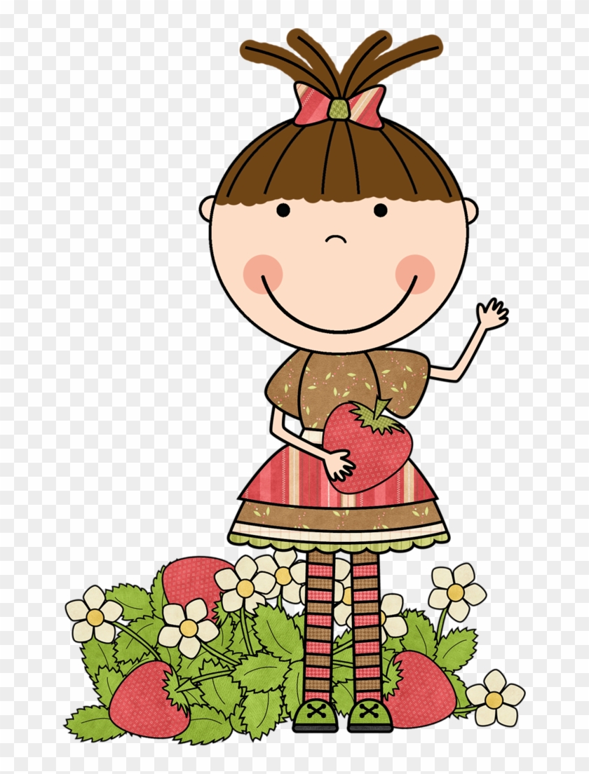 Strawberry Girl3 - Clip Art #1348927