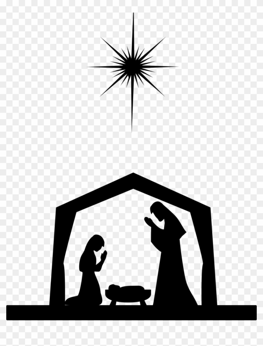 Christmas - Nativity Scene Silhouette Svg #1348985