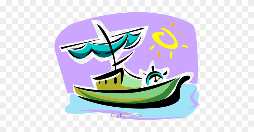 Sailing Ship Royalty Free Vector Clip Art Illustration - Sailing Ship Royalty Free Vector Clip Art Illustration #1349058