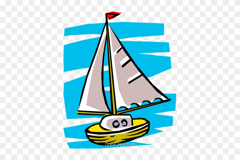 Sailboat Royalty Free Vector Clip Art Illustration - Poussée D Archimède #1349059