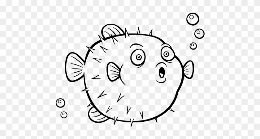 Pufferfish Coloring Page Coloringcrew - Dibujos De Pez Globo #1349169