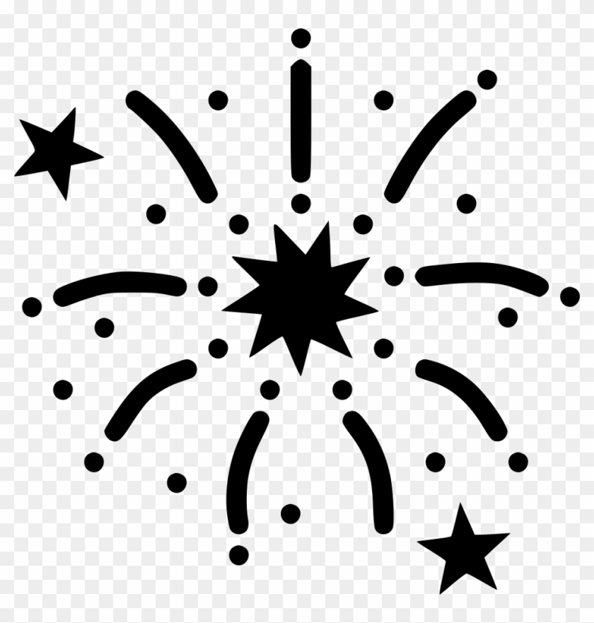 Fireworks Boom Bang Festival Celebration New Year Stars - Black And White Star Border #1349243