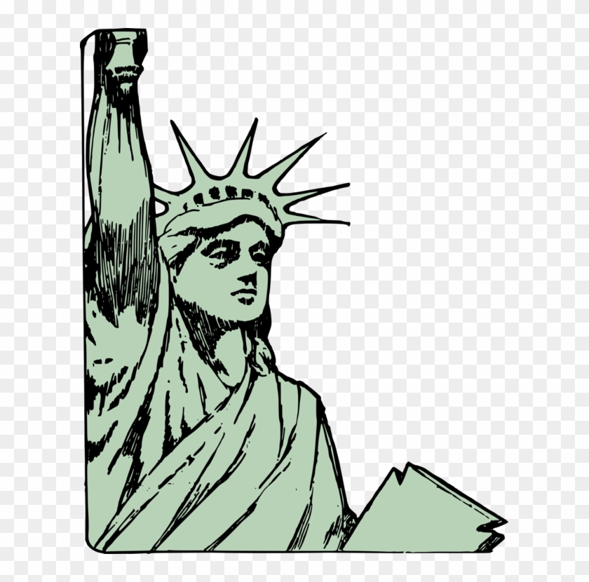 All Photo Png Clipart - Lady Liberty Drawing Face #1349279