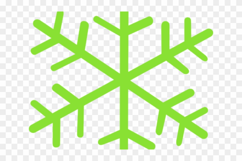 Images Of Snowflakes Clipart - Green Snowflake Clipart #1349341