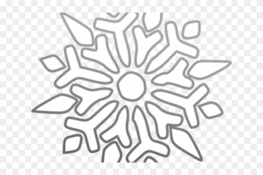 Snowflakes Clipart Medium - Easy Mandala Snowflakes. Glowing Coloring Patterns #1349347