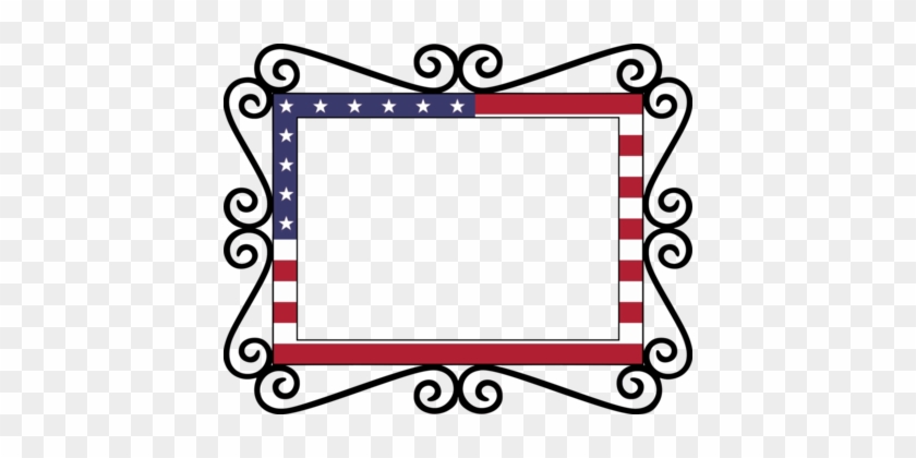 Flag Of The United States Union Jack Border - Moldura Bandeira Dos Estados Unidos #1349374