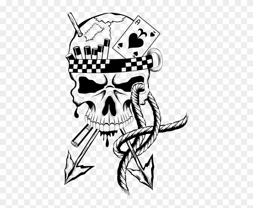Png Freeuse Stock Arrows Drawing Skull - Illustration #1349379