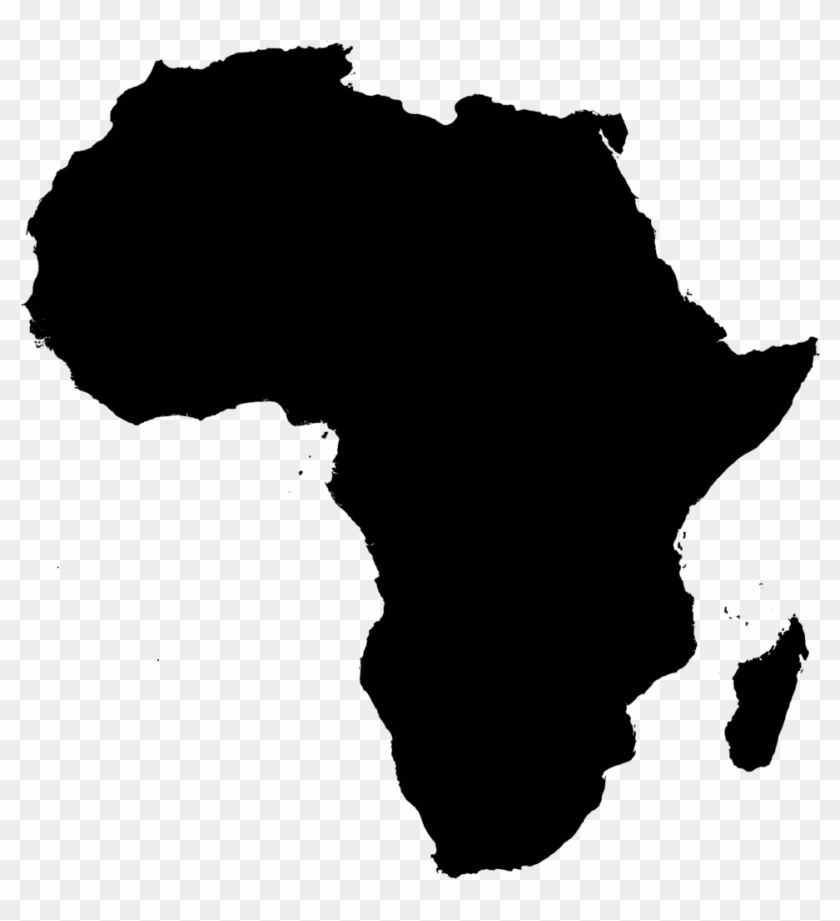 Map Of Africa Black Png #1349427