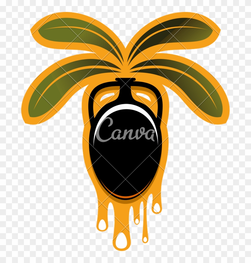 Black Jug With Olive Leaves And Oil - Use Canva Like A Pro #1349493