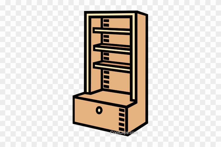 Shelf Unit Royalty Free Vector Clip Art Illustration - Drawer #1349518