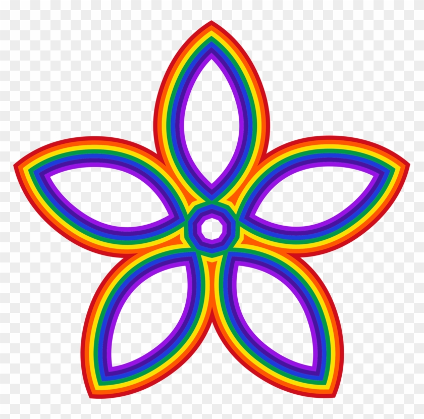All Photo Png Clipart - Rainbow Flower Clipart Png #1349702