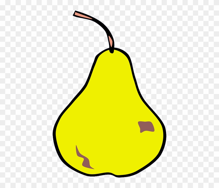Pear Fruits And Vegetables, Clip Art, Yellow, Cartoon, - Fruit Clipart #1349748