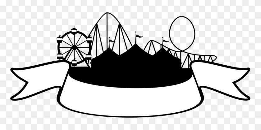 Circus Silhouette Fair Traveling Carnival Clown - Amusement Park Silhouette Png #1349873