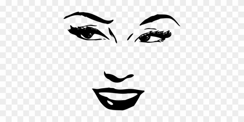 Clip Art Women Woman Face Smiley Drawing - Female Face Clipart Transparent #1349932
