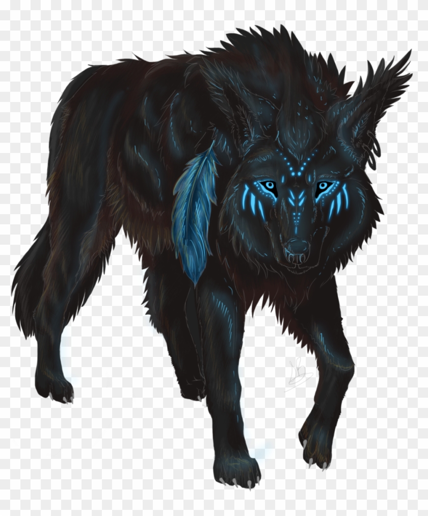 Wolves Transparent Digital Art - Wolf With Tribal Markings #1349944