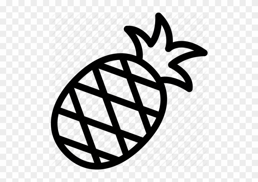 Pineapple Outline Png Clipart Pineapple Clip Art - Pineapple Icon #1349996