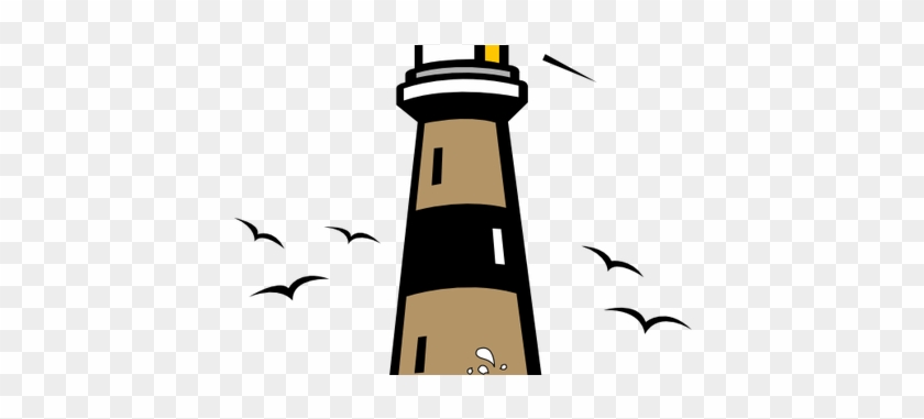 Cartoon Images Of Lighthouses - Lighthouse Black And White Clipart #1350102