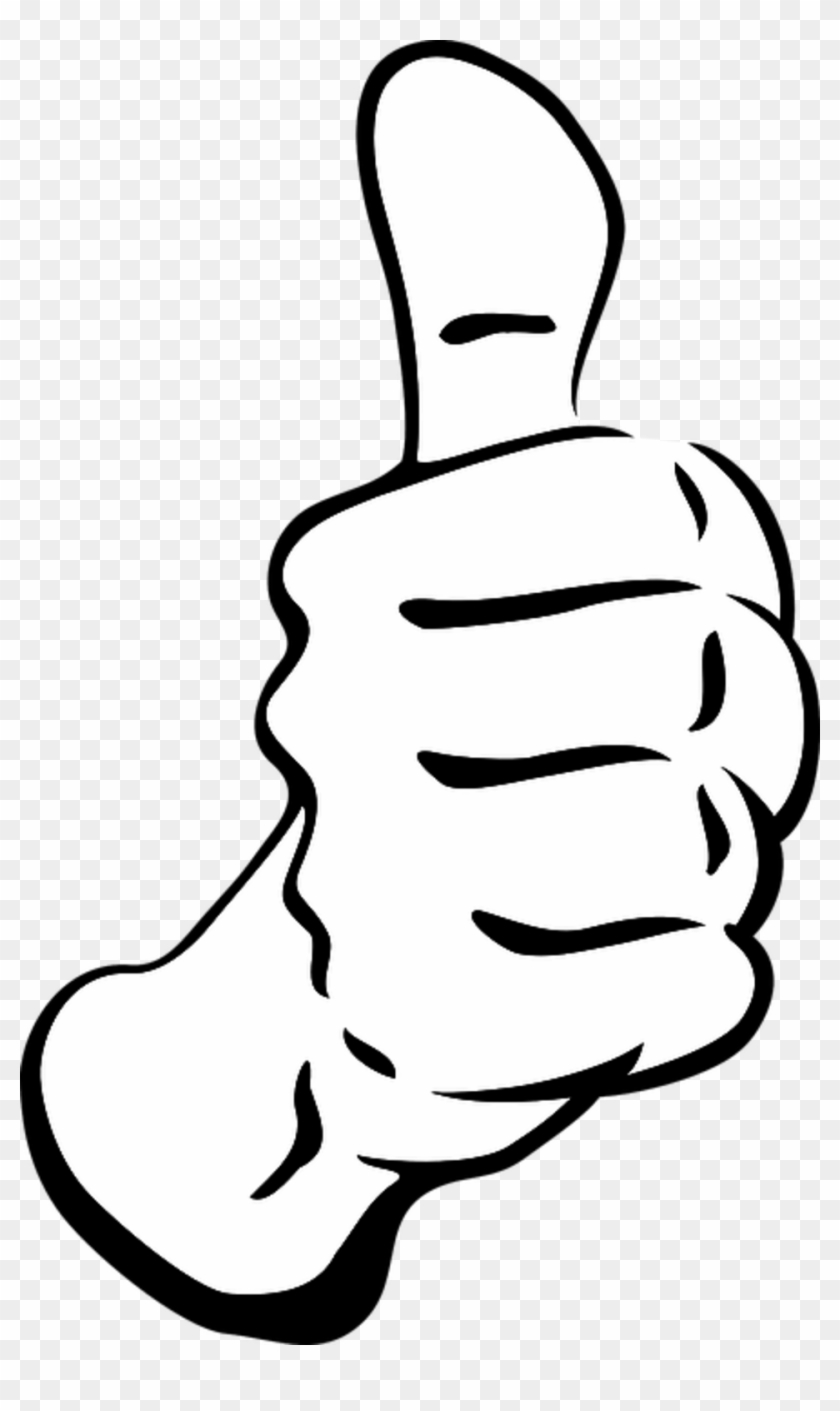 Best Clipart Jempol - Thumbs Up Outline Png #1350297
