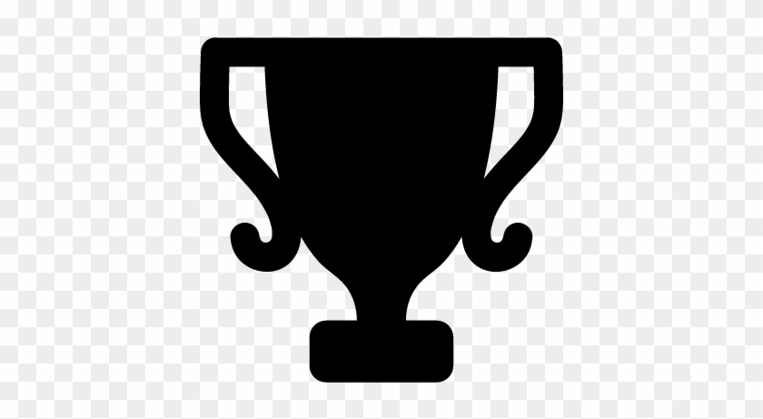 Trophy Cup Black Shape Vector - Trophy Shape #1350358