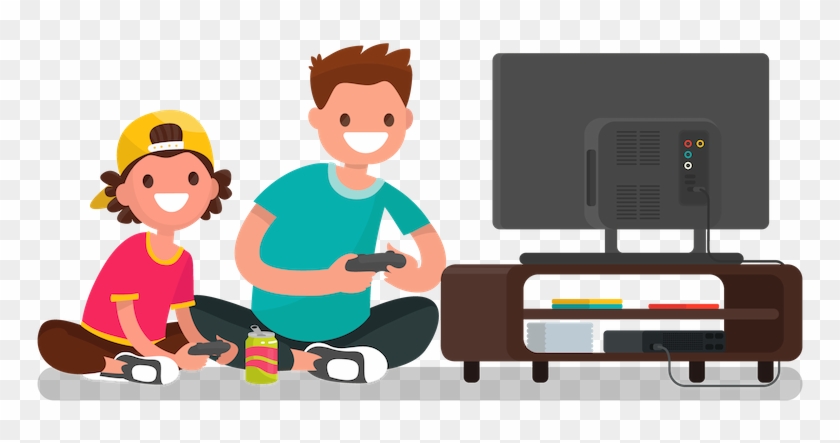 play computer games clipart