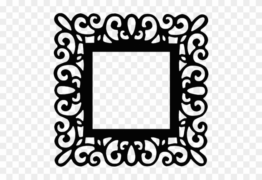 Ren Wil Beveled Hand Carved Plexi Wall Mirror In Black - Moldura Quadrada Arabesco Png #1350594