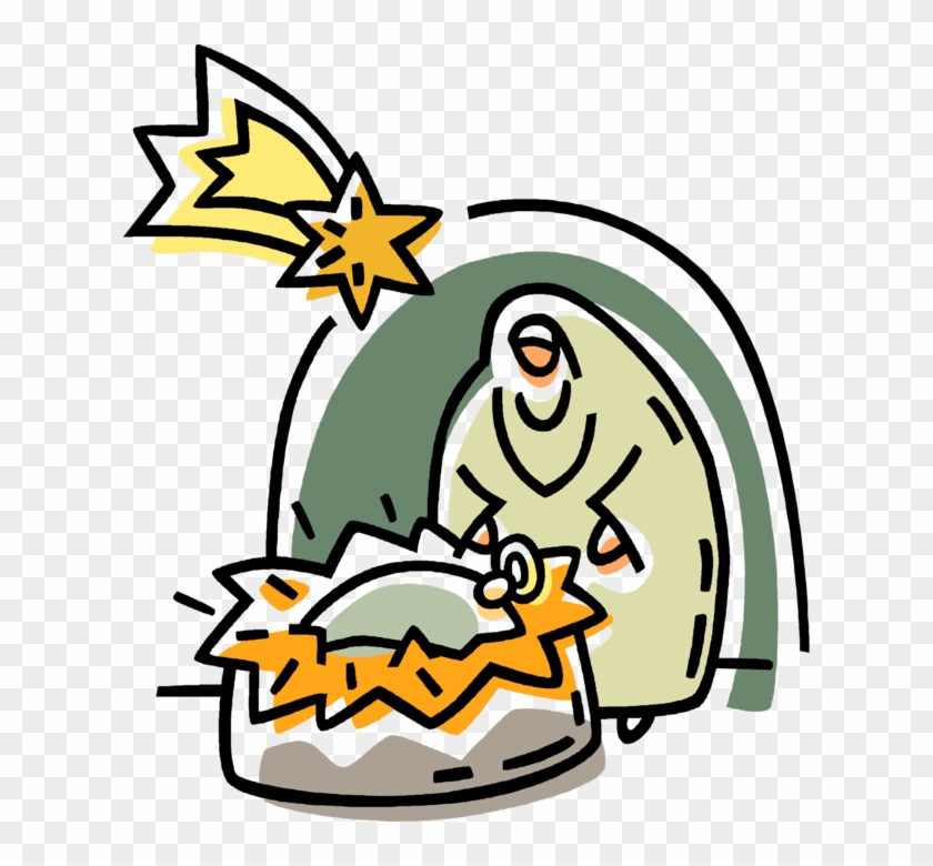 Vector Illustration Of Festive Season Christmas Nativity - Jesus #1350656