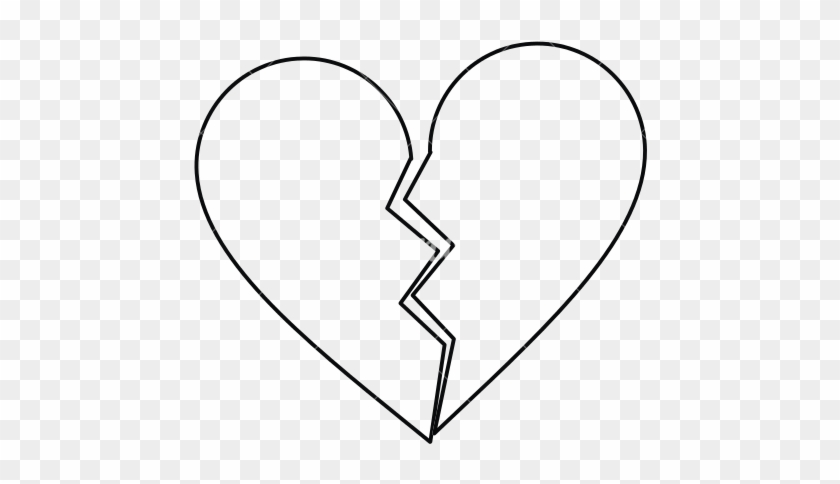 Clip Art Freeuse Anatomical Drawing Broken Heart - Broken Heart Tattoo Outline #1350659