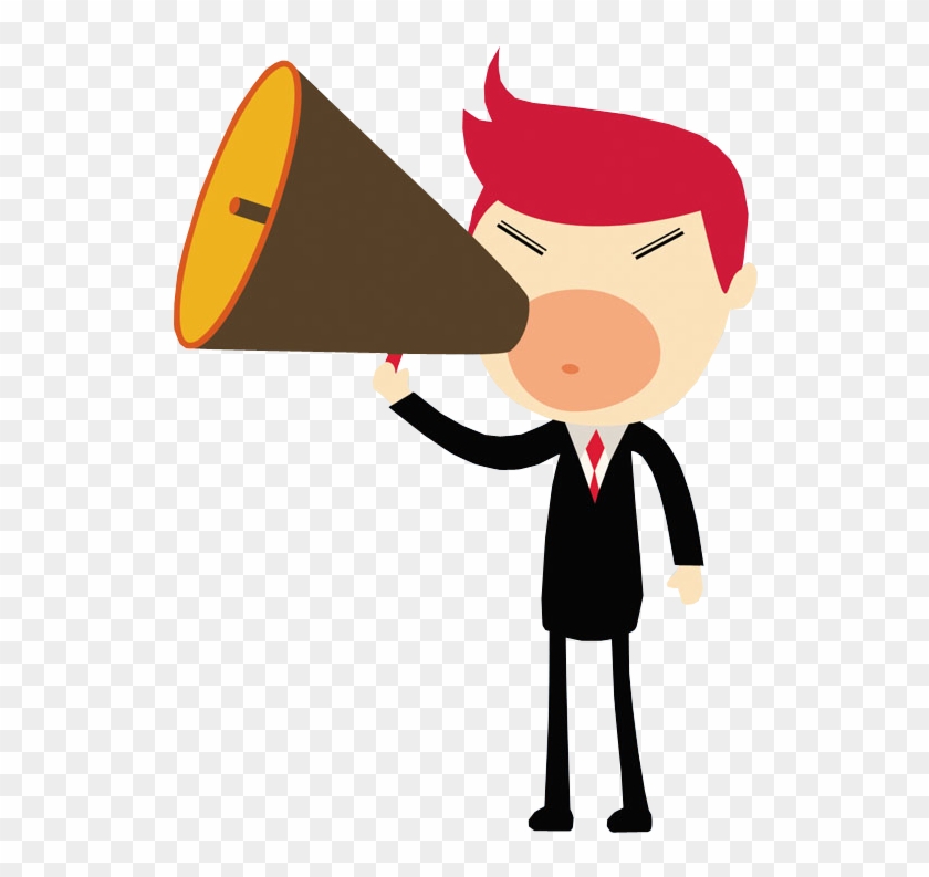 Clip Art Portfolio Categories Designshop Page Business - Man With Loudspeaker Png #1350699