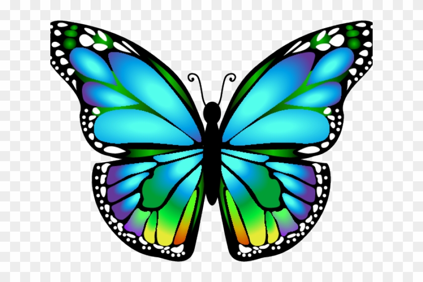 Dragonfly Clipart Butterfly - Blue 3d Butterfly Tattoo Design #1350759