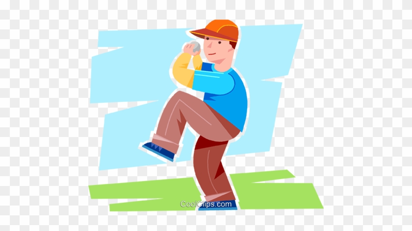 Boy Winding Up For The Pitch Royalty Free Vector Clip - Illustration #1350770