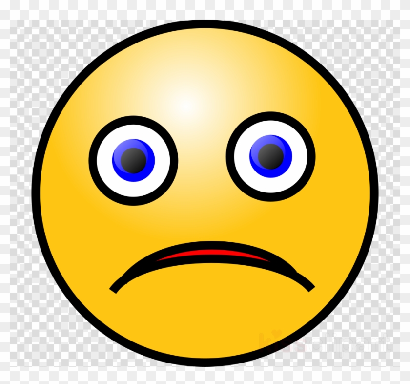 Frowning Face Clipart Frown Smiley Clip Art - Sad Face Pdf #1350929