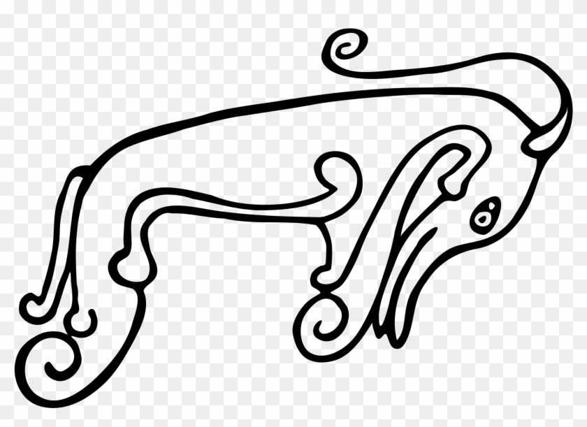 Cat With Yarn Clipart - Pictish Symbols Pictish Beast #1350969