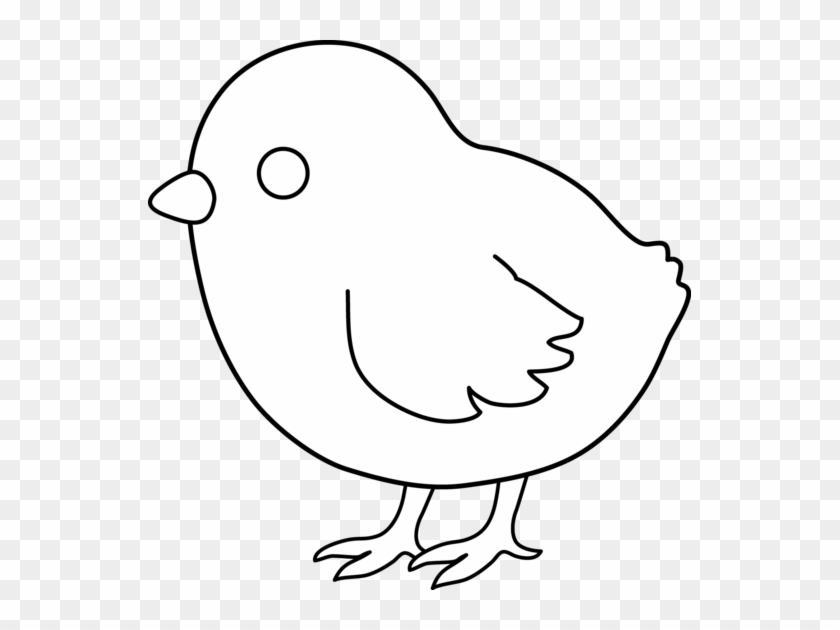 Baby Chick Clip Art Black And White Free #1351055