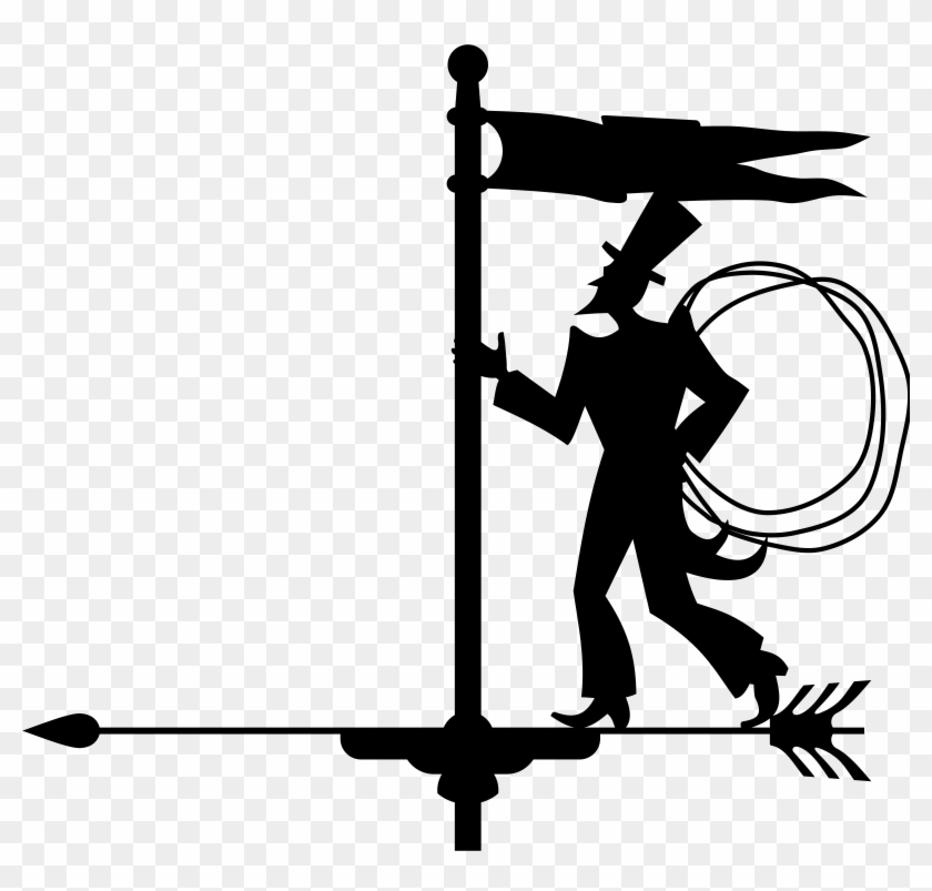 Vane Chimney Sweep By Rones - Weathervane Art Print - Silhouette Art Print - Vintage #1351129