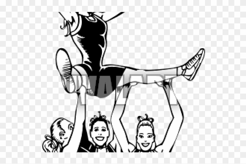 Stunt Clipart Cheerleading Flyer - Cheerleading #1351182