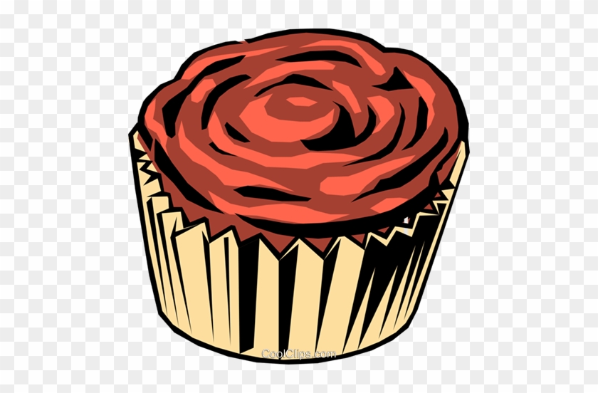Chocolate Cupcake Royalty Free Vector Clip Art Illustration - Music #1351185