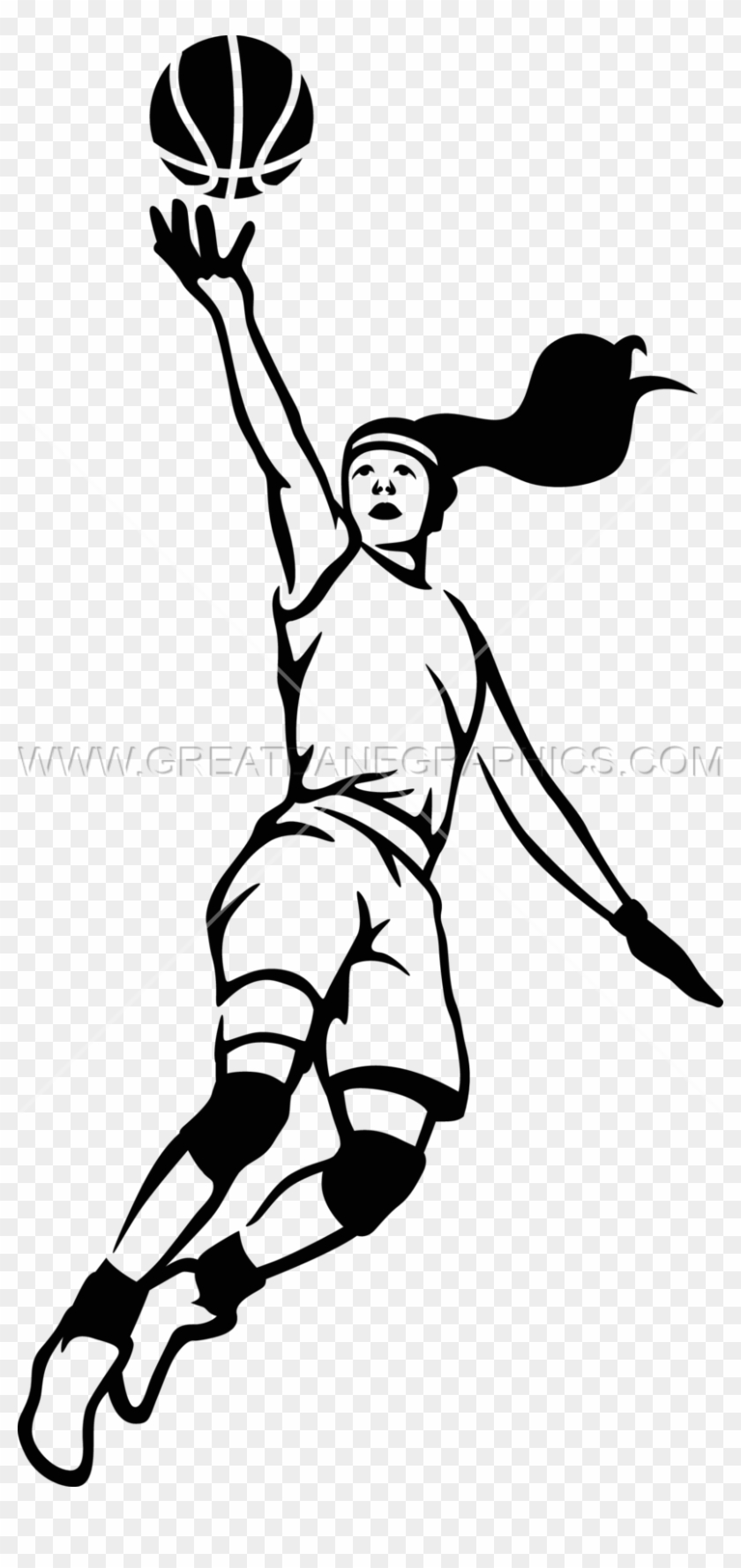 Clip Art Freeuse Stock Girls Download Best X - Girls Basketball Clipart Black And White #1351275