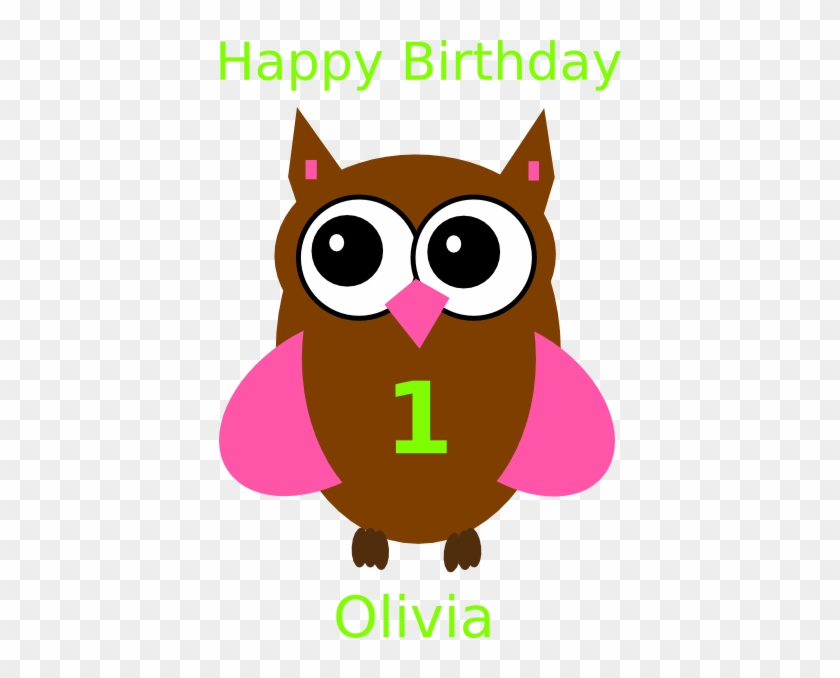 How To Set Use Pink Birthday Owl Clipart - Сова Шаблон #1351289
