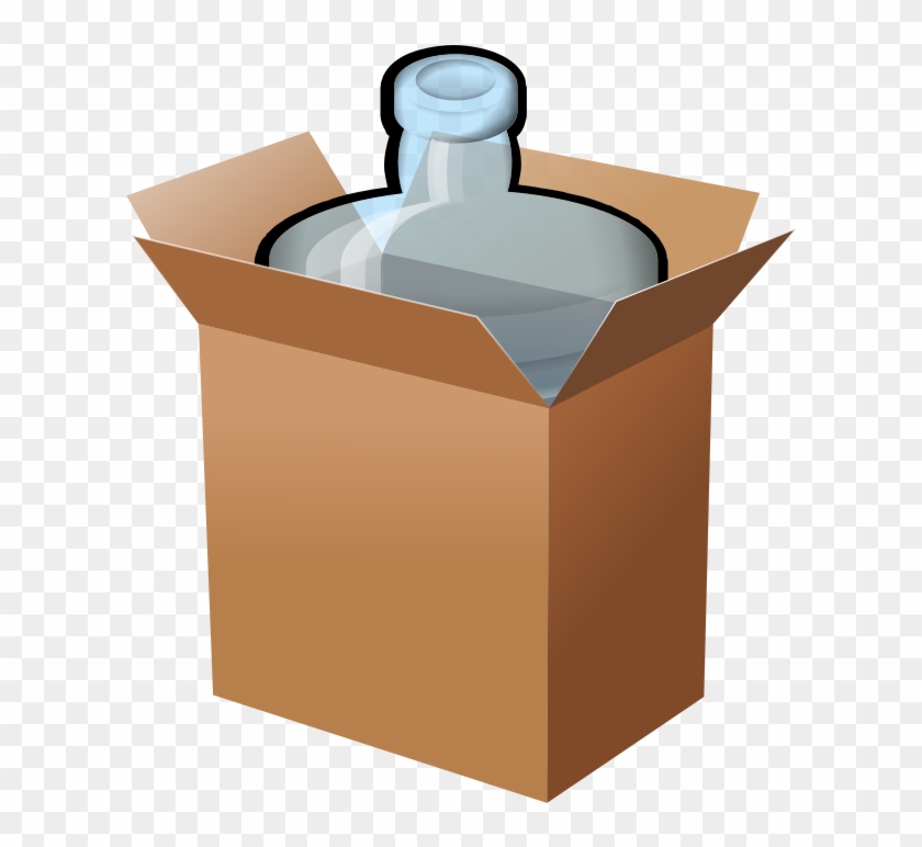 Water Jug Box Cardboard Clipart - Cardboard Box #1351454