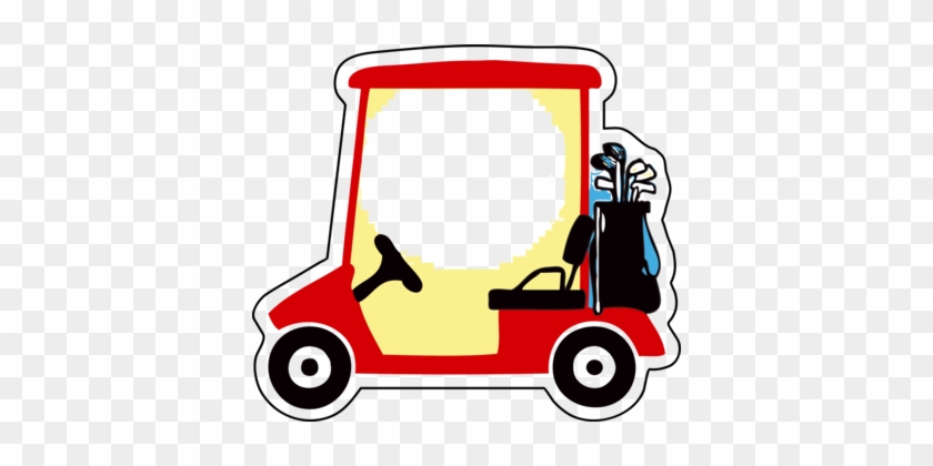 Golf Buggies Golf Clubs Golf Balls Cart - Golf Cart Clipart Vector #1351462