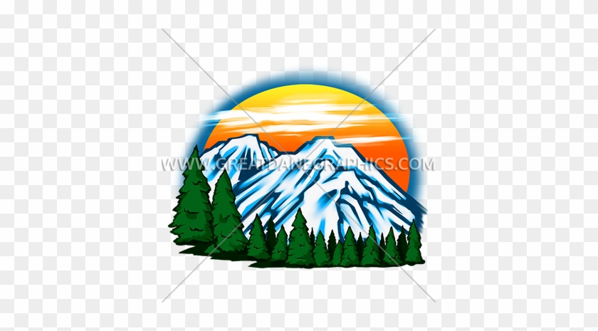 Pine Tree Mountains - Gildan Mens Short Sleeve T-shirt #1351653