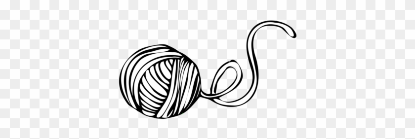 Knitting Needle Hand-sewing Needles Drawing Crochet - Ball Of Yarn Clipart #1351705