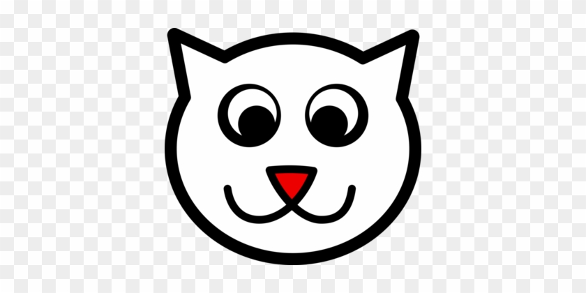 Cat Kitten Drawing Face Smiley - Cat Face Drawing Png #1351707