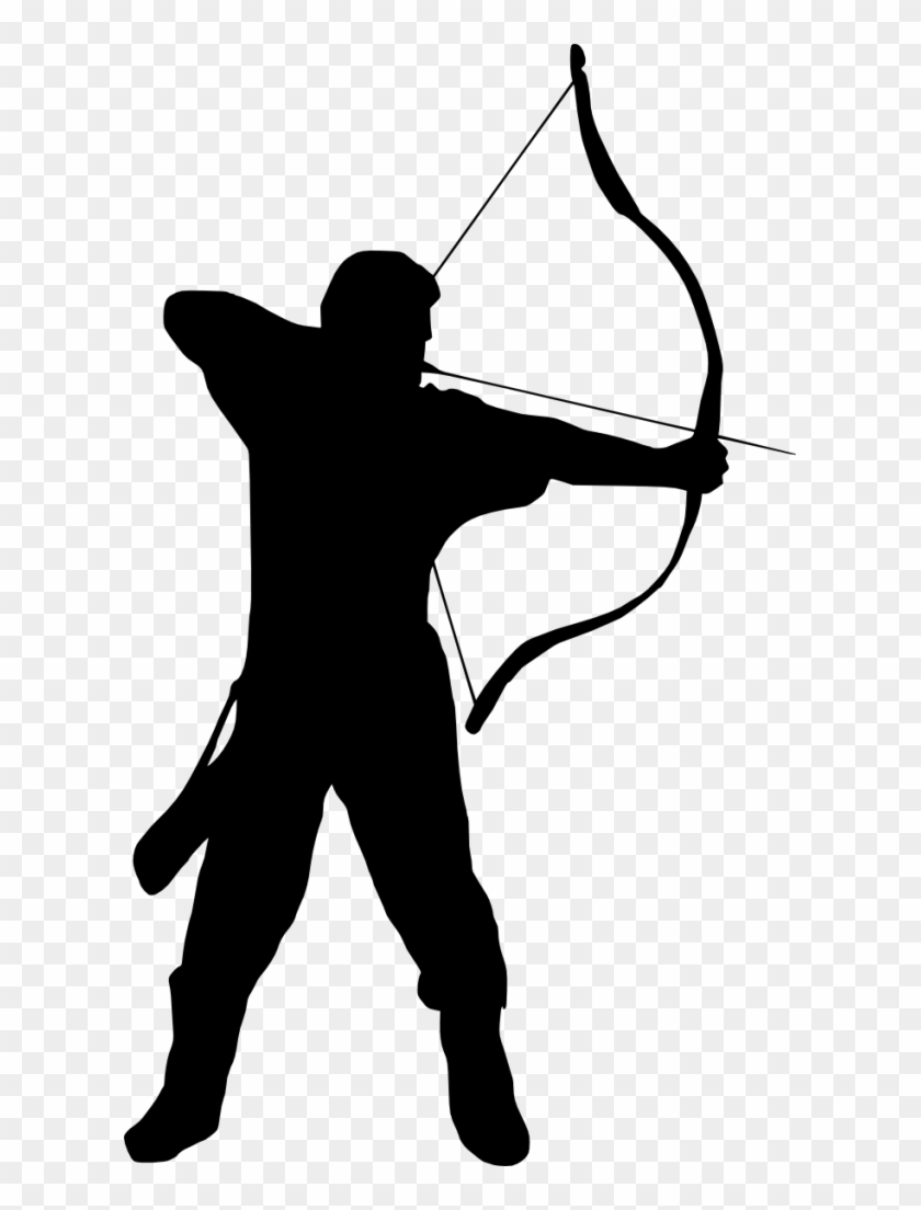 Clip Art Free Download Archery Drawing Figure - Tiro Con Arco Silueta #1351710