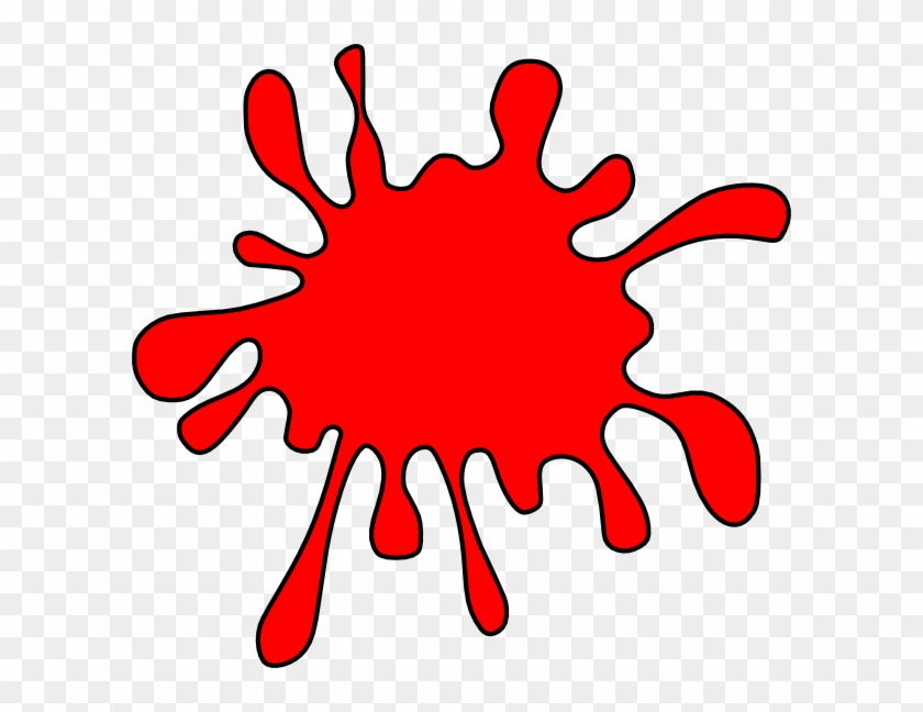 Small - Red Paint Splatter Clip Art #1351720