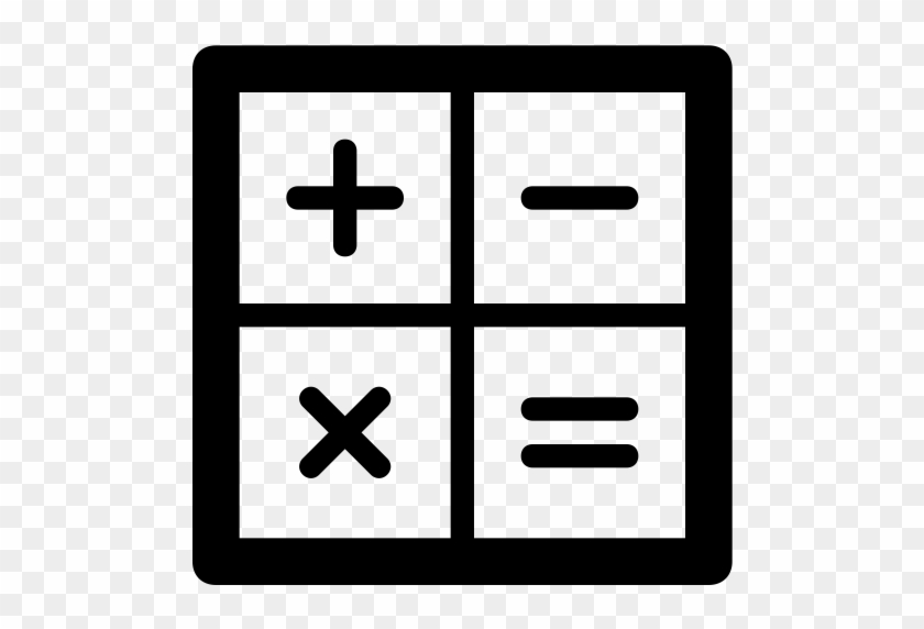 Math Clipart Outline - Math White Icon Png #1351836