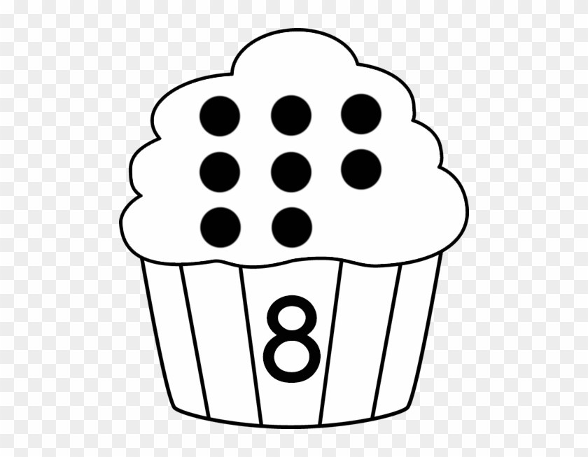 Math Games, Number Activities, Ten Frames, Cleopatra, - Birthday Cupcake Clipart Black And White #1351838