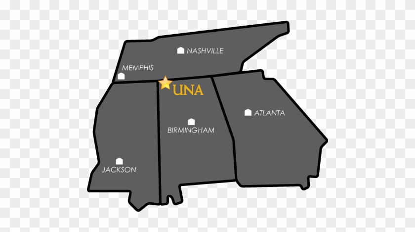 Map Of University Of North Alabama Campus - University Of Alabama On Map #1351891