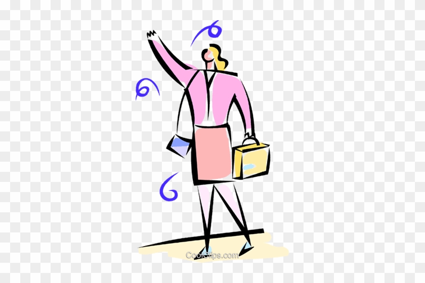 Businesswomen Hailing A Cab Royalty Free Vector Clip - Businesswomen Hailing A Cab Royalty Free Vector Clip #1352006